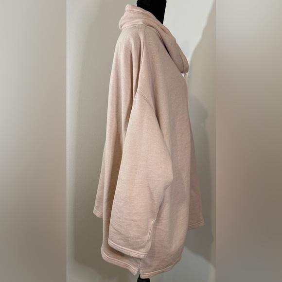 Chaps Women's Cowl Neck Light Pink Sweatshirt - Picture 2 of 5